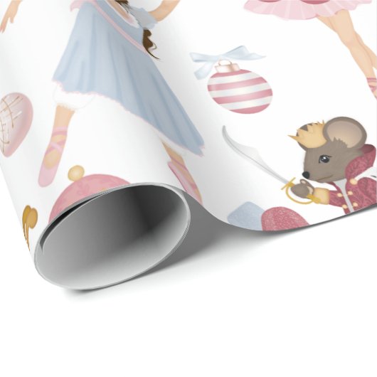 Nutcracker-Süßigkeiten Geschenkpapier (Rolleneckpunkt)