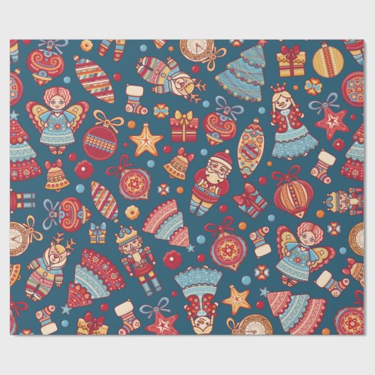 Nutcracker-Süßigkeiten Geschenkpapier (Flach)