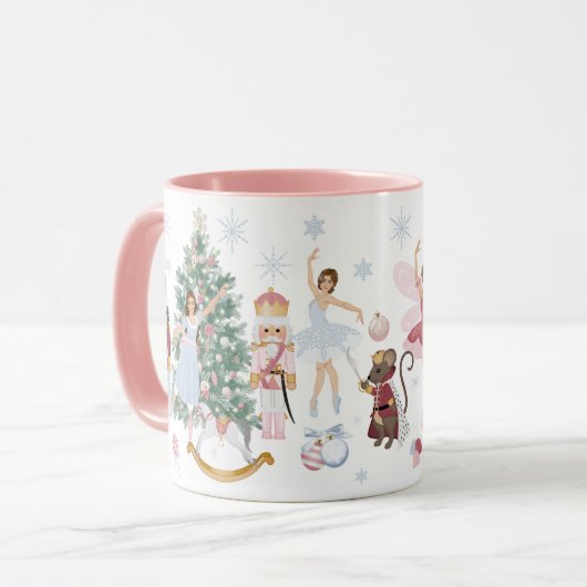 Nutcracker-Süßigkeiten individuelle Name-Tasse Tasse (Vorderseite Links)