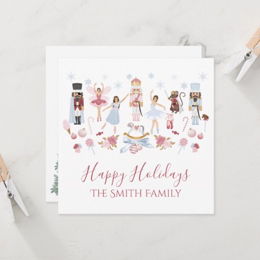 Nutcracker-Süßigkeiten Karte (Vorderseite/Rückseite Beispiel)