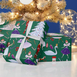 Nutcracker Swan King, Ballerina Dancers Soldiers Geschenkpapier