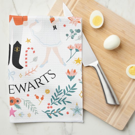 Nutcracker Szene Personalisiert Kitetücher Geschirrtuch (Viertel Falte)