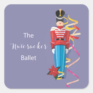 Nutcracker Tanz Ballett Performance Congratulation Quadratischer Aufkleber