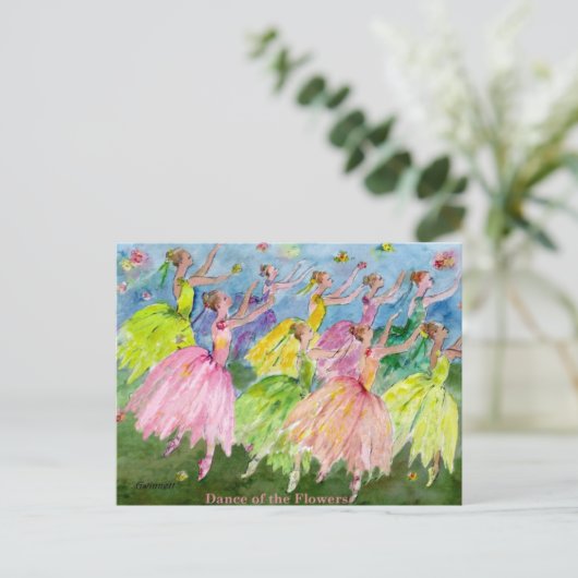 Nutcracker-Tanz der Blume Postkarte (Stehend Vorderseite)