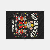 Nutcracker Team Mouse Christmas Ballet Gift Merry Fleecedecke (Vorderseite (Horizontal))