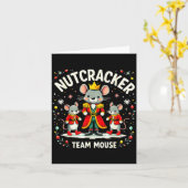 Nutcracker Team Mouse Christmas Ballet Gift Merry Karte (Gelbe Blume)