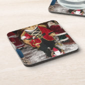 Nutcracker Teddy Bear Christmas Collection Getränkeuntersetzer (Linke Seite)