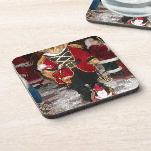 Nutcracker Teddy Bear Christmas Collection Getränkeuntersetzer (Linke Seite)