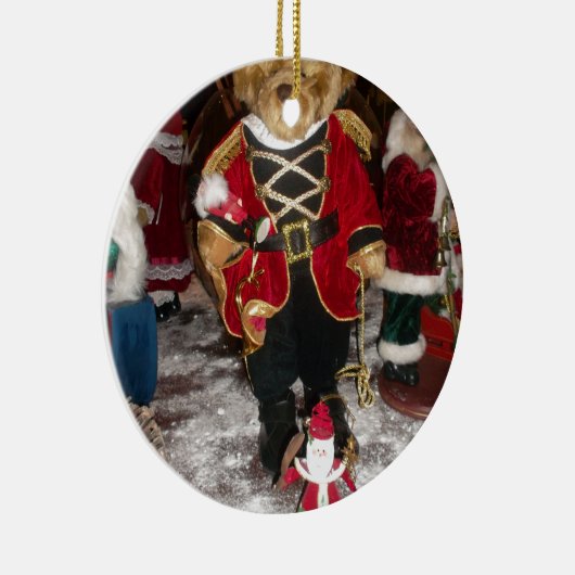 Nutcracker Teddy Bear Christmas Collection Keramikornament (Rechts)