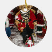 Nutcracker Teddy Bear Christmas Collection Keramikornament (Vorne)