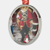Nutcracker Teddy Bear Christmas Collection Silbernes Ornament (Links)
