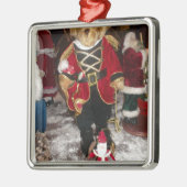 Nutcracker Teddy Bear Christmas Collection Silbernes Ornament (Links)
