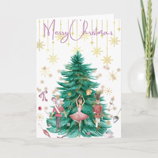 Nutcracker-Thema Feiertagskarte (Vorderseite)
