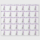 Nutcracker Theme Individuelle Name Lila Weihnachte Geschenkpapier (Flach)