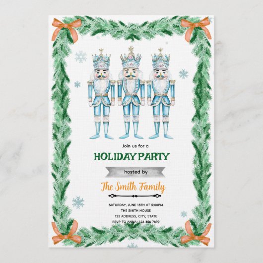 Nutcracker theme party invitation einladung (Vorderseite)