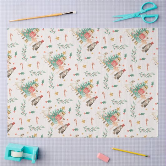 Nutcracker Theme Tissue - Geschenkpapier Seidenpapier (Basteln)
