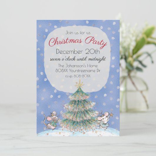 Nutcracker Theme Weihnachts-Party Einladung (Stehend Vorderseite)