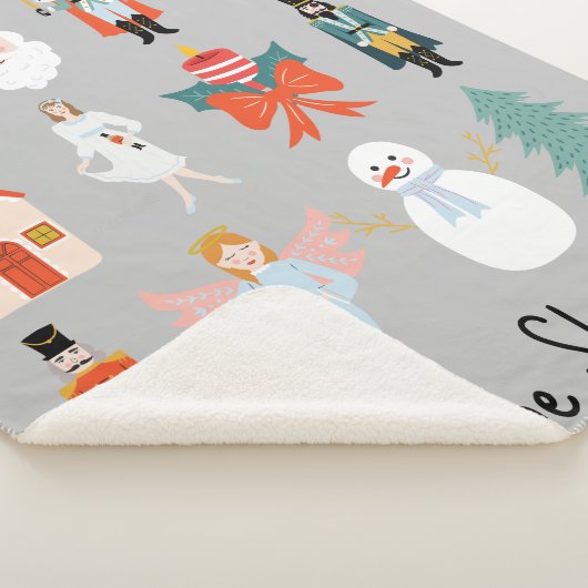 Nutcracker Themed Christmas Personalisiert Blankon Sherpadecke (3/4)