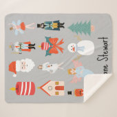 Nutcracker Themed Christmas Personalisiert Blankon Sherpadecke (Vorderseite (Horizontal))