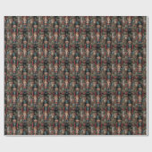 Nutcracker Tiny Pattern Weihnachtssoldaten Geschenkpapier (Flach)