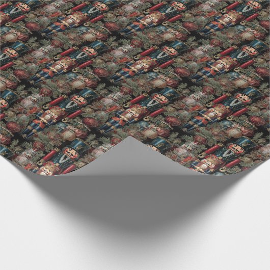 Nutcracker Tiny Pattern Weihnachtssoldaten Geschenkpapier (Ecke)