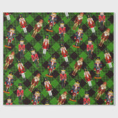 Nutcracker Too auf Buffalo Kariert Red Green Black Geschenkpapier (Flach)