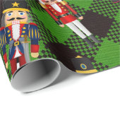Nutcracker Too auf Buffalo Kariert Red Green Black Geschenkpapier (Rolleneckpunkt)