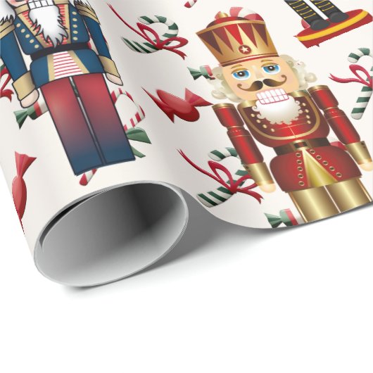 Nutcracker Toss Christmas Candy Geschenk Geschenkpapier (Rolleneckpunkt)