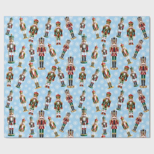 Nutcracker Toss on Snow Christmas Roll of Geschenkpapier (Flach)
