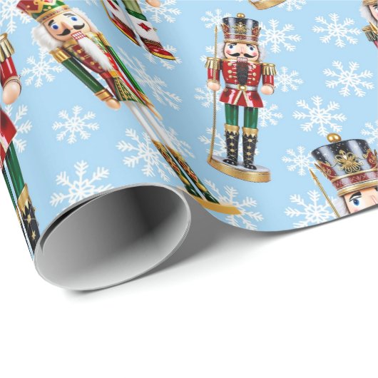 Nutcracker Toss on Snow Christmas Roll of Geschenkpapier (Rolleneckpunkt)