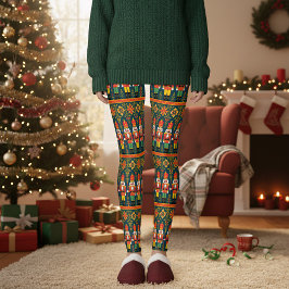 Nutcracker Tower Soldier Weihnachtsfeiertage Leggi Leggings