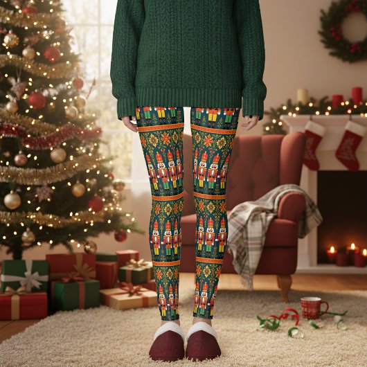 Nutcracker Tower Soldier Weihnachtsfeiertage Leggi Leggings