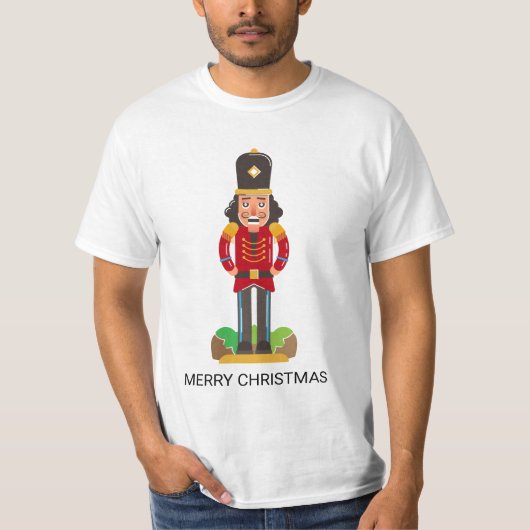 Nutcracker Tower Soldier Weihnachtsname Personalis T-Shirt (Vorderseite)