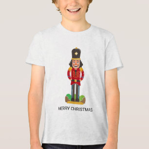 Nutcracker Tower Soldier Weihnachtsname Personalis Tri-Blend Shirt