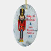 Nutcracker Toy Soldier Baby's First Christmas Keramik Ornament (Rechts)