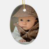 Nutcracker Toy Soldier Baby's First Christmas Keramik Ornament (Hinten)