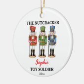 Nutcracker Toy Soldier Custom Name Christmas Keramik Ornament (Links)