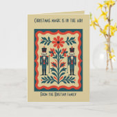 Nutcracker Toy Soldier Nordic Christmas Minimal St Karte (Gelbe Blume)