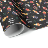 Nutcracker Toysoldaten Personalisiert Weihnachten Geschenkpapier (Rolleneckpunkt)