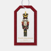 Nutcracker Traditional Christmas Personalized Red Geschenkanhänger (Vorderseite)