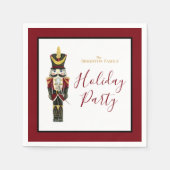 Nutcracker Traditional Holiday Christmas Red Serviette (Vorderseite)