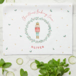 Nutcracker traditionelle botanische niedliche Weih Geschirrtuch<br><div class="desc">Nutcracker Wasserfarbe botanische niedliche besondere Lieferung Traditionelle Weihnachtsfeiertage Geschenk Rot und Grün Feiertag Backen Crew Teetücher Design.</div>