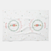 Nutcracker traditionelle botanische niedliche Weih Geschirrtuch (Horizontal)