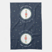 Nutcracker traditionelle botanische Weihnachten Geschirrtuch (Vertikal)