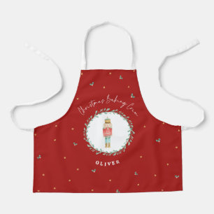 Nutcracker traditionelle botanische Weihnachten Schürze