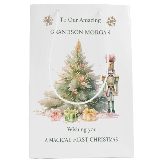 Nutcracker Tree Baby 1. Weihnachtsgeschenktasche Mittlere Geschenktüte (Vorderseite)