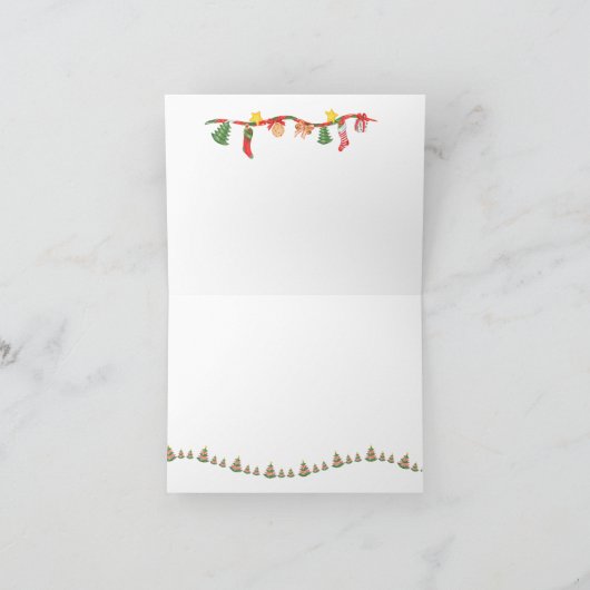 Nutcracker Tree Grandson Weihnachtskarte Karte (Innenseite)