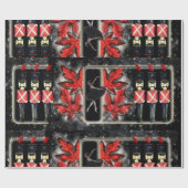 Nutcracker Trio Ballerina Red Blätter Geschenkpapier (Flach)