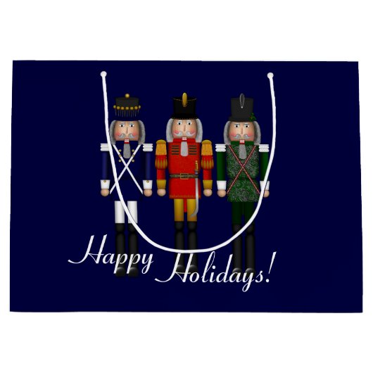 Nutcracker Trio, Blue-GIFT BAG L Große Geschenktüte (Vorderseite)