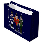Nutcracker Trio, Blue-GIFT BAG L Große Geschenktüte (Vorderseite Schrägansicht)